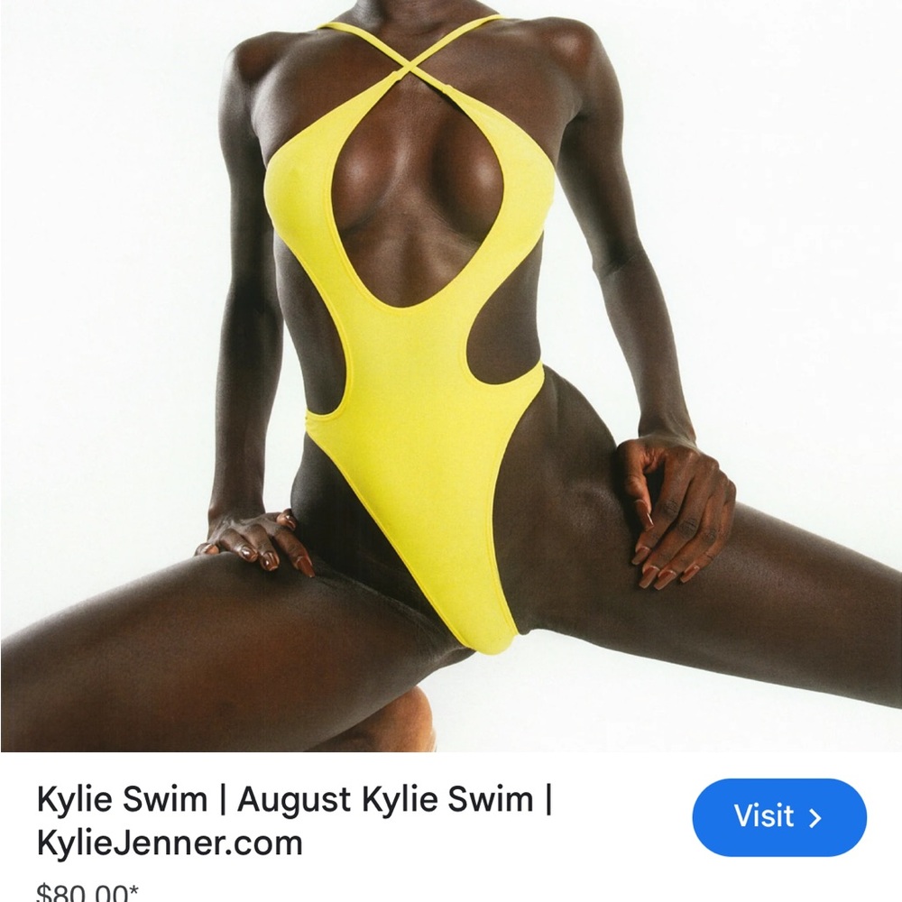 Kylie Swim Yellow One-Piece Swimsuit